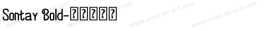Sontay Bold字体转换